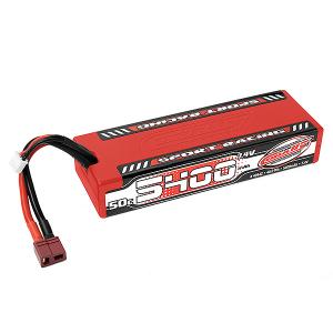 Team Corally Sport Racing 50C LiPo Battery 5400mÁh 7.4V Stick 2S Hard Wire T-Plug