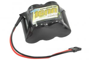 Voltz 1600Mah 6.0V NiMH RX Hump Akku w/ JR Liitin