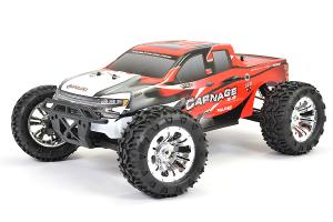 FTX Carnage 2.0 1/10 Brushed Monster Truck 4WD RTR - Red RC-auto + akku ja laturi FTX5537R