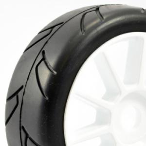 Fastrax 1/8Th Premounted Slick Tyres Hawk/Split Spoke