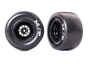 Traxxas Tires & Whels Rear Black Mickey Thompson (2)  Drag Slash TRX9476
