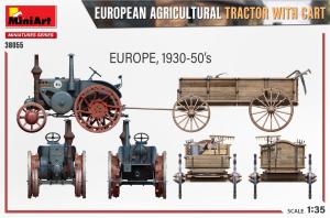 1/35 European Agricultural Tractor with Cart