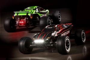 Traxxas Rustler 2WD 1/10 RTR TQ Green LED RC-auto + akku ja laturi TRX37054-61-GRN