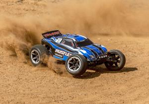 Traxxas Rustler 2WD 1/10 RTR TQ Green LED RC-auto + akku ja laturi TRX37054-61-GRN