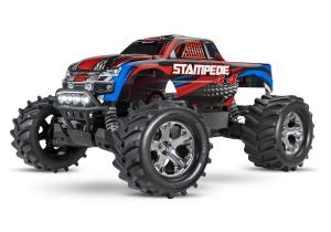 Traxxas Stampede 4x4 1/10 RTR TQ Red LED RC-auto + akku ja laturi TRX67054-61-BLU