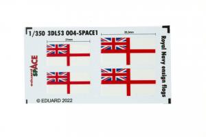 1/350 Royal Navy ensign flags SPACE 3D decals