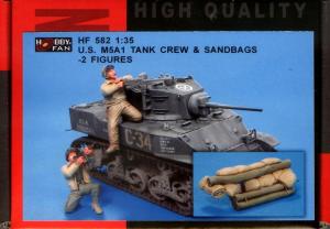 1/35 U.S. M5A1 Tank Crew & Sandbags- 2 Fig