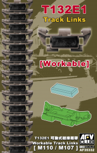 1/35 T132E1 WORKABLE Track Link(M110/M107)