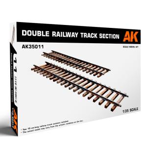 AK Interactive 1/35 Double Railway Track Section AK Interactive 1/35 Double Railway Track Section
