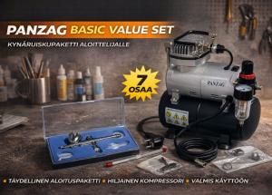 Basic value set 7 parts, compressor/airbrush/acc.