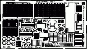 Eduard 1/35 Churchill Mk.VII Detail set for Tamiya kit