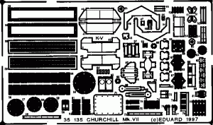 Eduard 1/35 Churchill Mk.VII Detail set for Tamiya kit