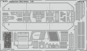 Eduard 1/35 Jagdpanzer 38(t) Hetzer detail set for TAKOM kit