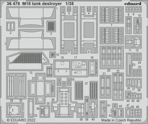 Eduard 1/35 M18 TD Detail set for TAMIYA kit
