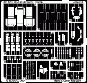 Eduard 1/35 M4 Sherman Early Detail set for Tamiya kit #35190