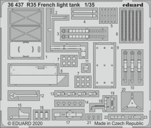 Eduard 1/35 R35 French tank Detail set for Tamiya kit