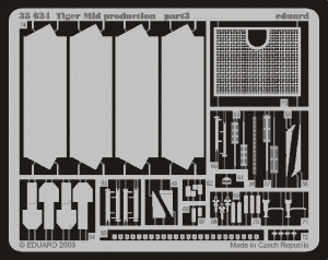 Eduard 1/35 Tiger I Mid prod. Detail set for Tamiya kit #35194