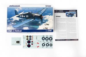 Eduard 1/48 F6F-3 Hellcat, Weekend edition pienoismalli