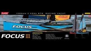 Focus V3 Sailboat 1-meter RTR Blue *