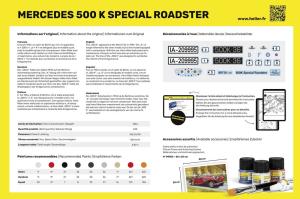 Heller 1/24 Mercedes-Benz 500 K Special Roadster pienoismalli