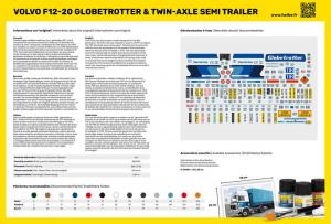 Heller 1/32 F12-20 Globetrotter & Twin-Axle Semi trailer pienoismalli