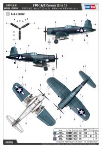 Hobbyboss 1/48 F4U-1A/2 Corsair (2 in 1)