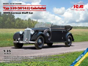 ICM 1/35 Typ 320 (W142) Cabriolet, WWII German Staff Car