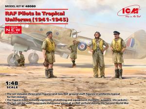 ICM 1/48 RAF Pilots in Tropical Uniforms (1941-1945) (5 figures)