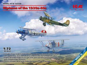 ICM 1/72 Biplanes of the 1930s and 1940s (3 planes)