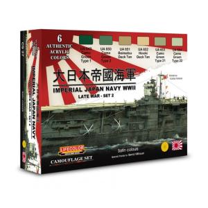 Lifecolor Imperial Japan Navy WWII, Late War, Set N. 2 6 x 22 ml