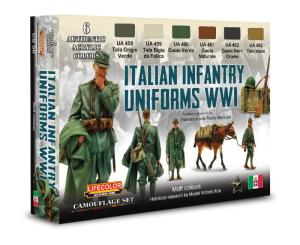 Lifecolor Italian Infantry Uniforms WWI 6 x 22 ml
