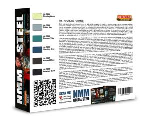 Lifecolor NMM – Non Metallic Metal – Set 2 STEEL 6 x 22 ml