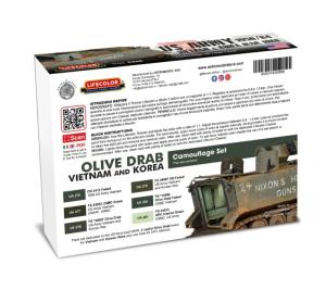 Lifecolor US Army 1950/84 Vietnam & Korea Olive Drab 6 x 22 ml