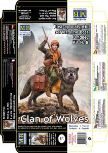 Masterbox 1/24 Post-apocalyptic series. The Last Bridge. Kit No. 8. Clan of Wolves