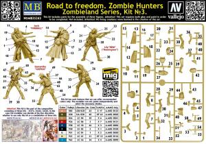 Masterbox 1/35 Zombieland series, Kit #3, Zombie Hunters