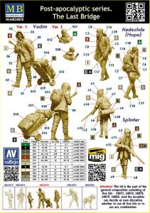 Masterbox 1/24 The Last Bridge. Post-apocalyptic series (4 figures)