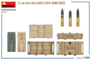 Miniart 1/35 7,5 cm Kw.K Stu.G Shells with Ammo Boxes