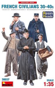 Miniart 1/35 French Civilians 30-40s. with Resin Heads