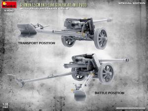 Miniart 1/35 German 7.5cm ATGun PaK 40. Mid Prod w/ Crew (Special Edition)