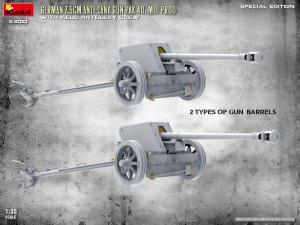 Miniart 1/35 German 7.5cm ATGun PaK 40. Mid Prod w/ Crew (Special Edition)