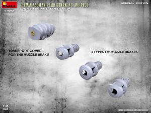 Miniart 1/35 German 7.5cm ATGun PaK 40. Mid Prod w/ Crew (Special Edition)