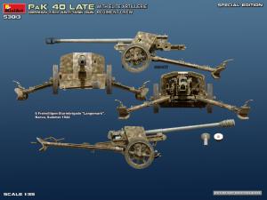 Miniart 1/35 German 7.5cm PaK 40 Late w/Elite Artillerie Regiment Crew. Special Edition