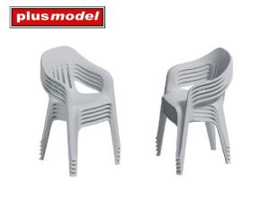Plusmodel 1/35 Stacked plastic chairs