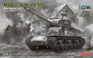 Ryefield 1/35 M4A3 76W VVSS Sherman Late Standard Version Full Interior