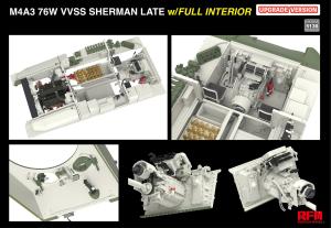 Ryefield 1/35 M4A3 76W VVSS Sherman Late Upgrade Version Full Interior
