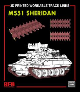 Ryefield 1/35 M551 Sheridan Workable Track Links (3d Printed)