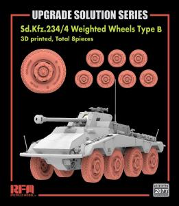 Ryefield 1/35 Sd.Kfz.234/4 3D Printed Wheels Type B (8 pcs)