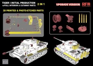 Ryefield 1/35 Tiger I Initial Production Early 1943 w/ Full Interior Updated Version