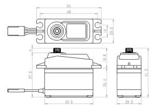 SC-1256TG Plus Servo 20Kg 0,15s Alu Coreless Titanium Gear