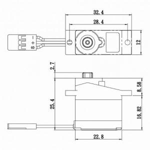 SH-0255MG Plus Servo 3,9Kg 0,13s Alu Metal Gear Micro